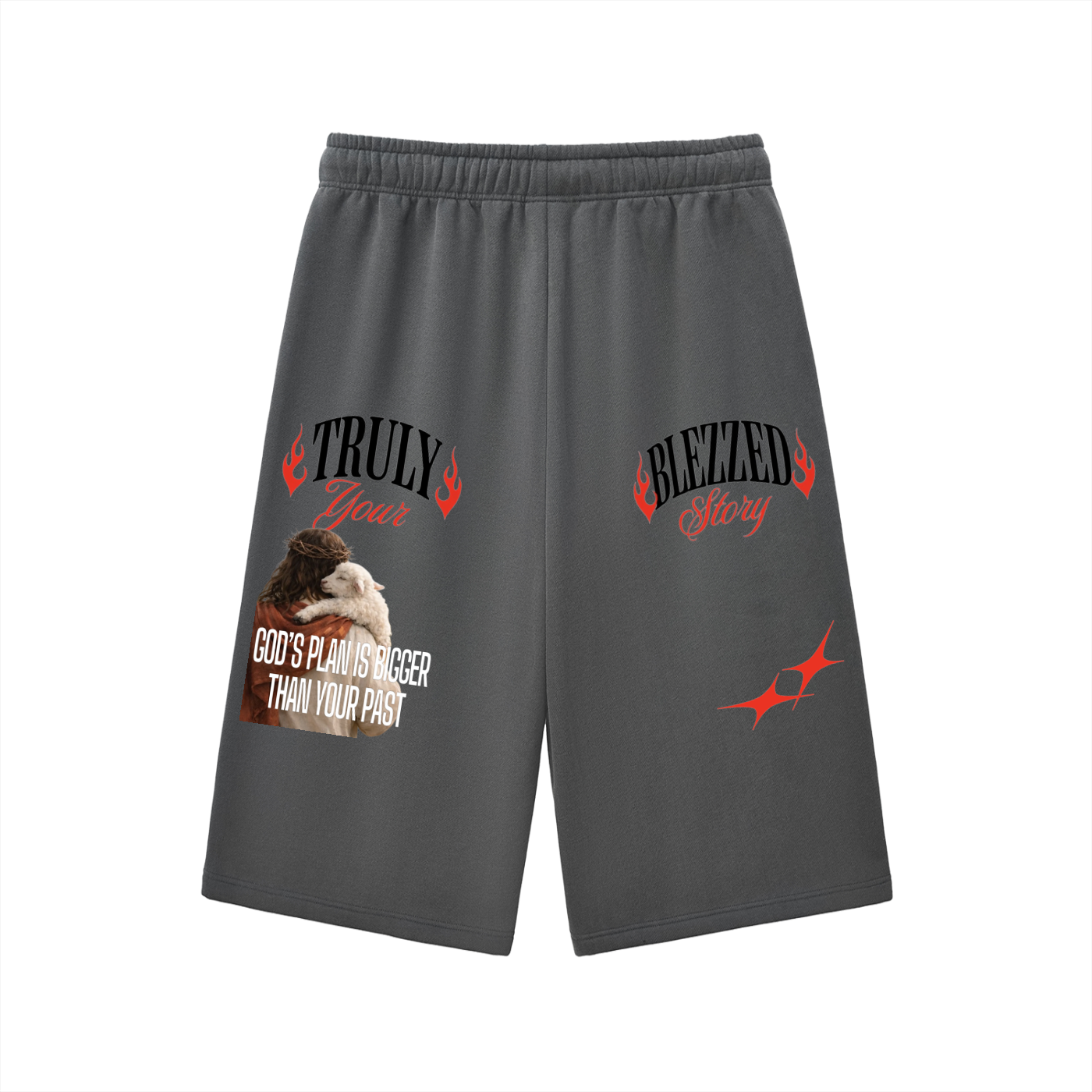 Relaxed Drawstring Three-quarter Sweatpants