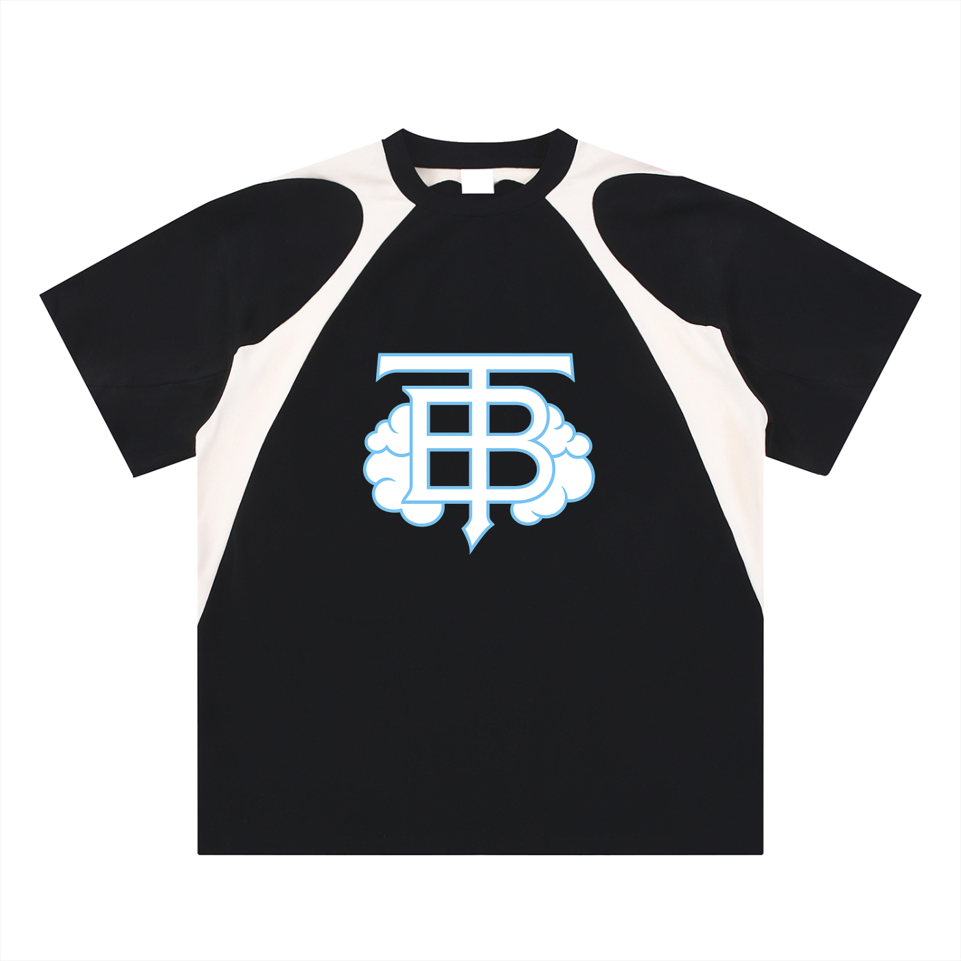 Contrast Panel Cotton T-Shirt