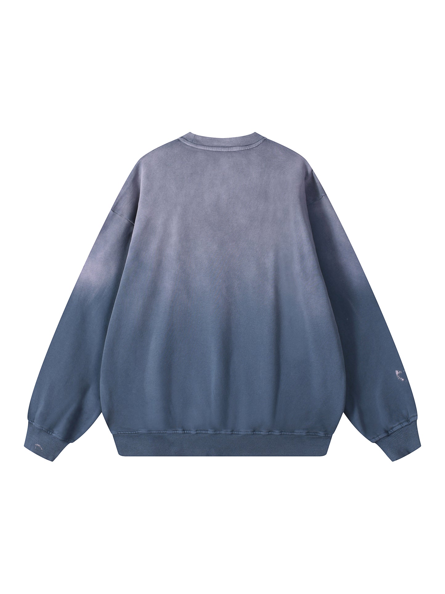 Effortless Athleisure Pure Cotton Handcrafted Monkey Wash Drop-Shoulder Sweatshirt