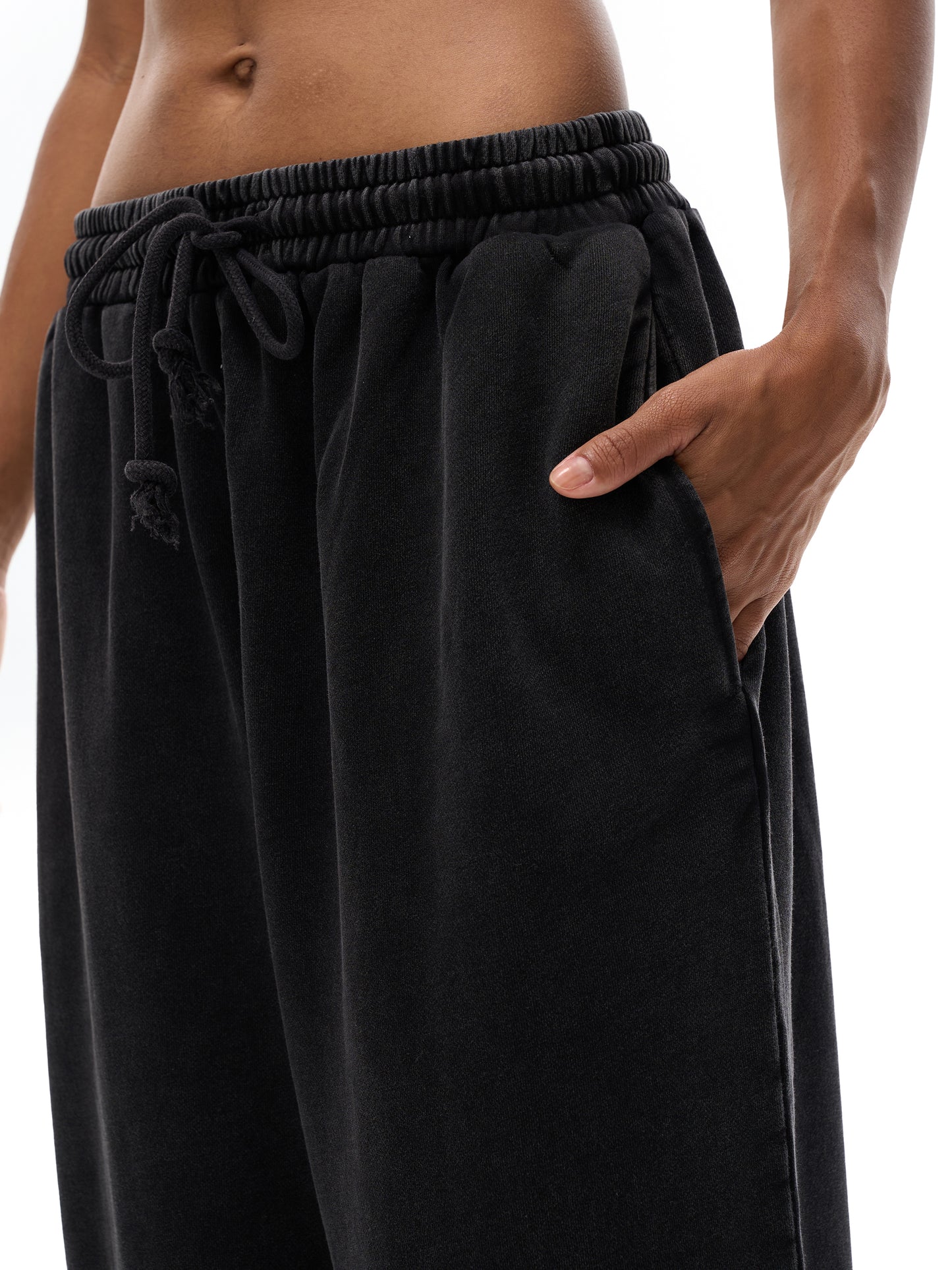 Acid Wash Straight Leg Pants - 360 GSM