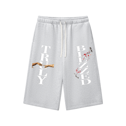 Relaxed Drawstring Three-quarter Sweatpants