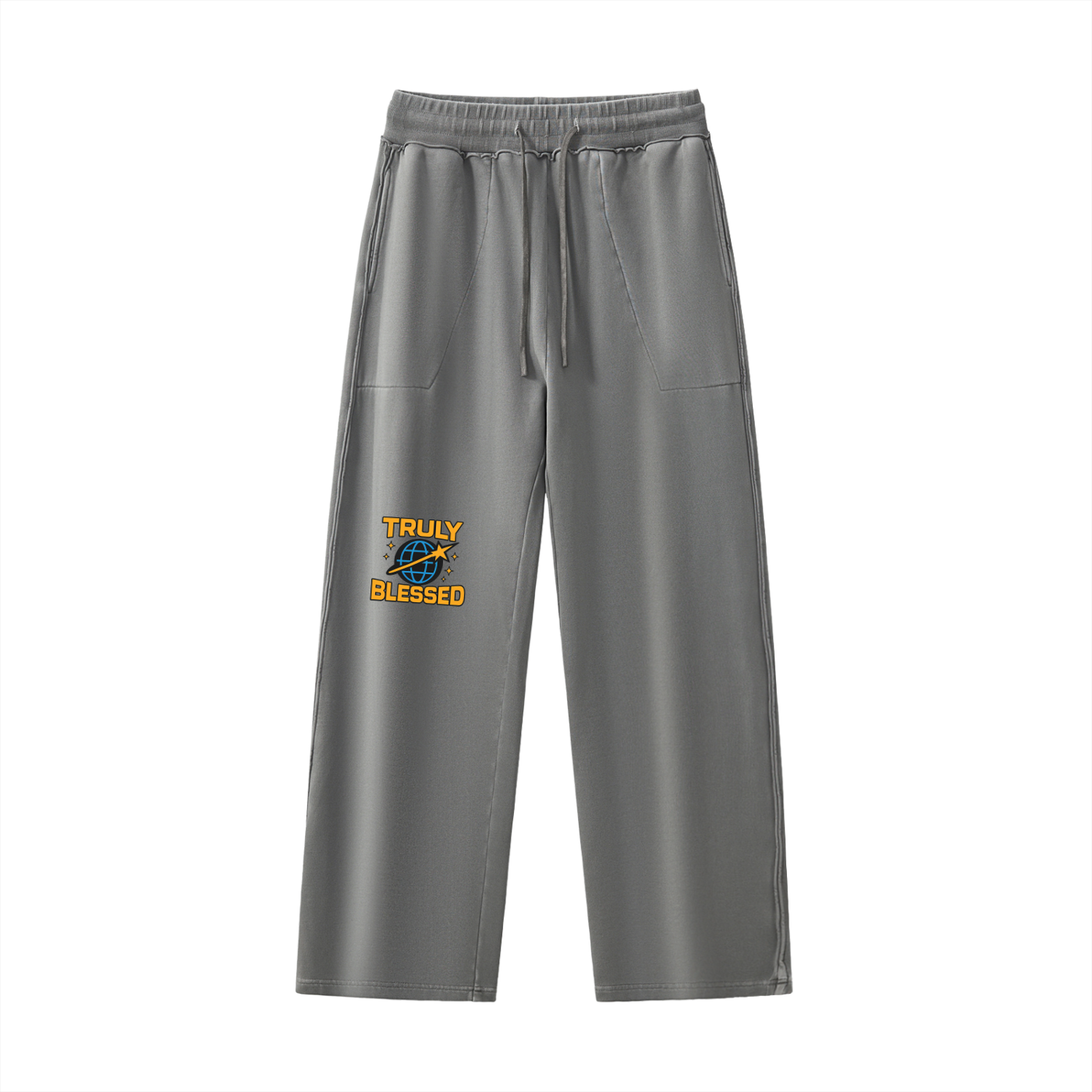 Raw-Seam Enzyme Washed Sweatpants