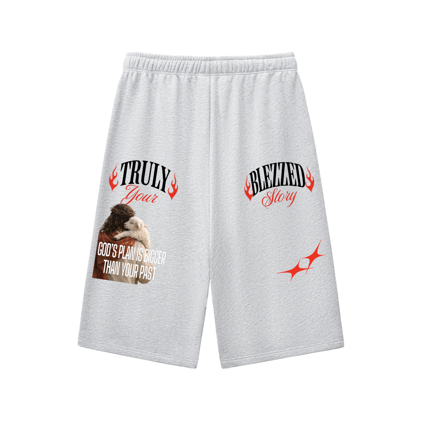Relaxed Drawstring Three-quarter Sweatpants