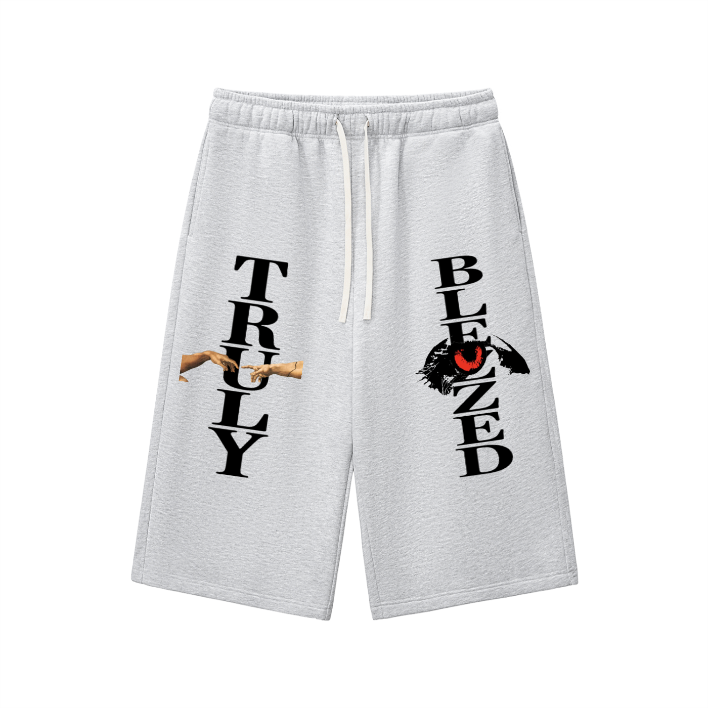 Relaxed Drawstring Three-quarter Sweatpants