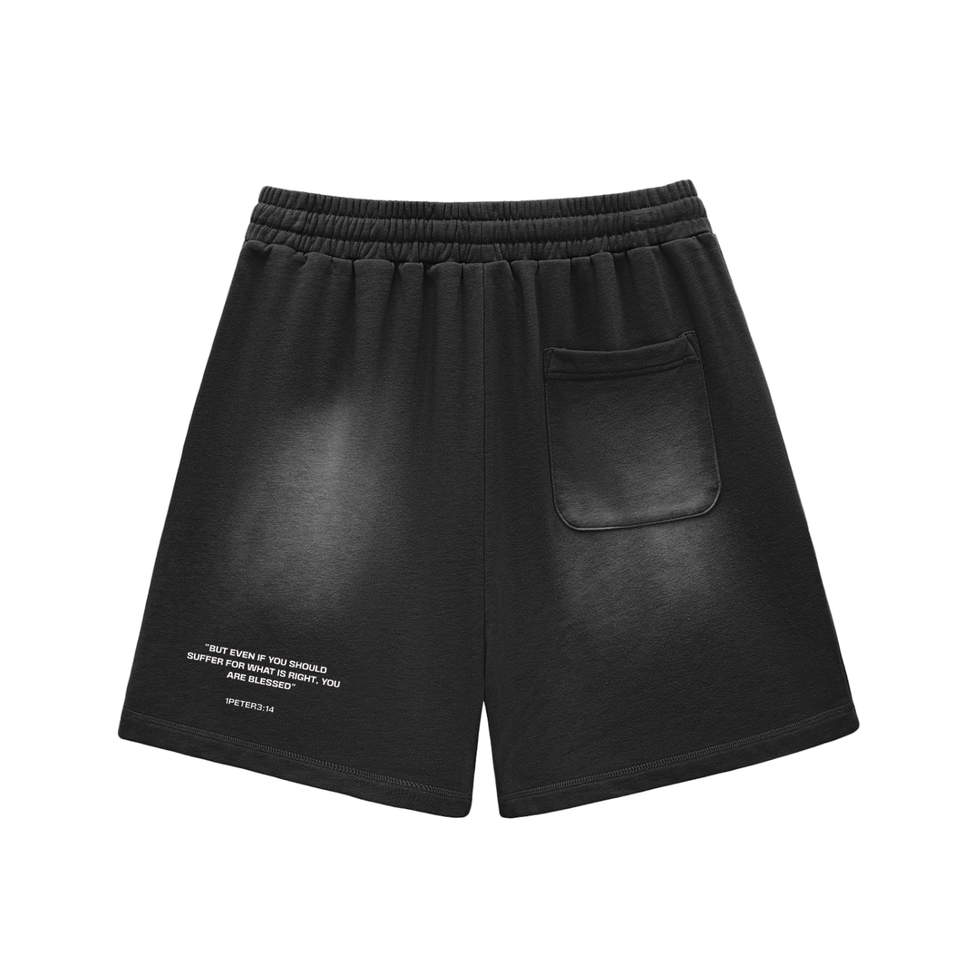 Sun Fade Raw Edge Cotton Shorts