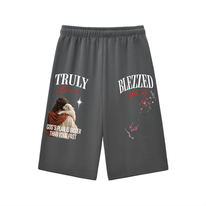 Relaxed Drawstring Three-quarter Sweatpants