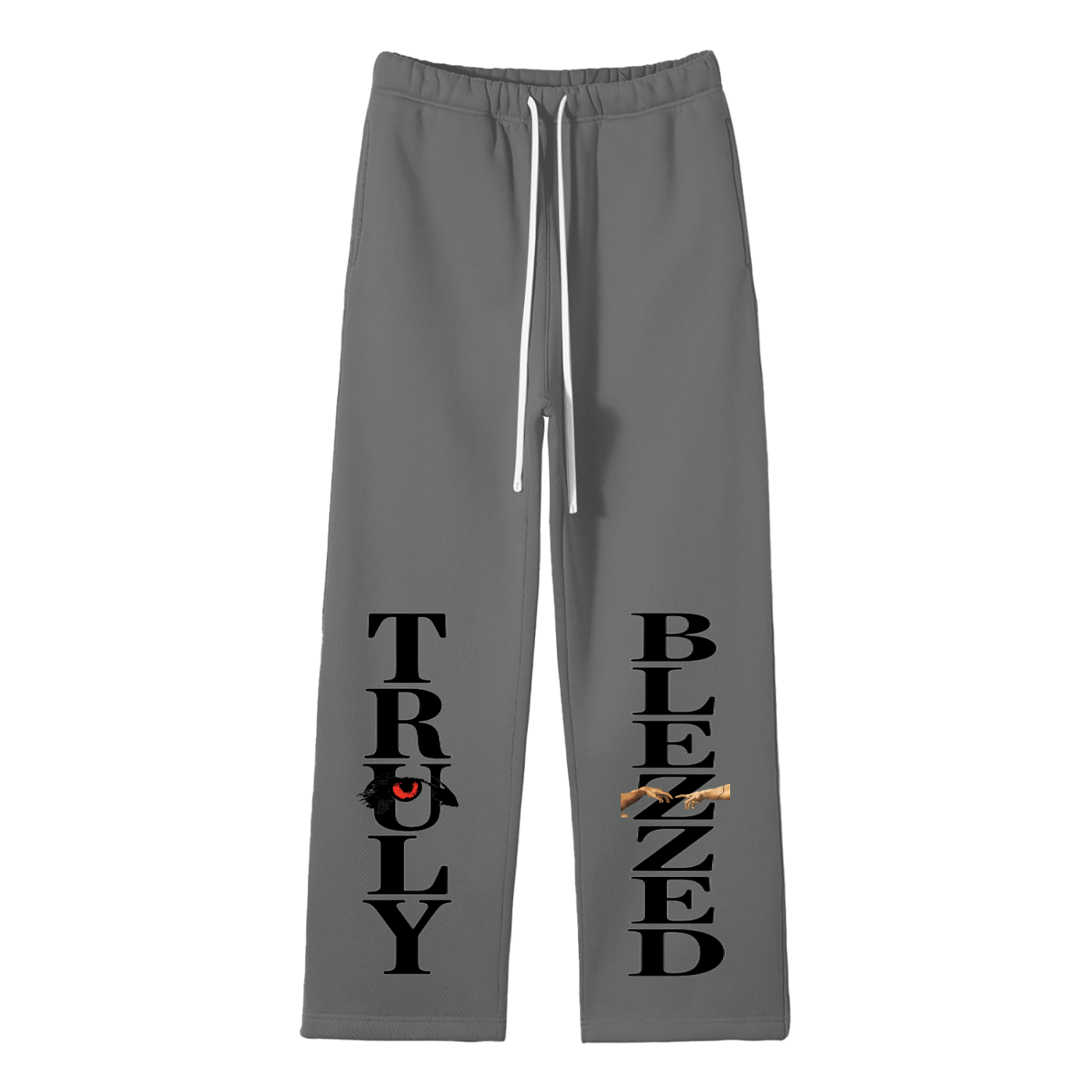 Unisex Solid Color Fleece Straight Leg Pants