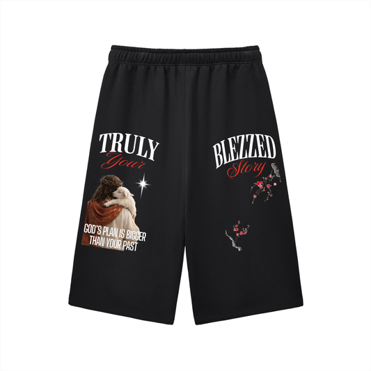Relaxed Drawstring Three-quarter Sweatpants
