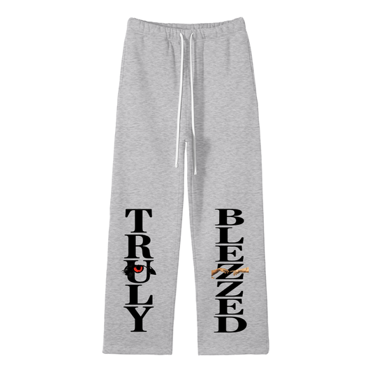 Unisex Solid Color Fleece Straight Leg Pants