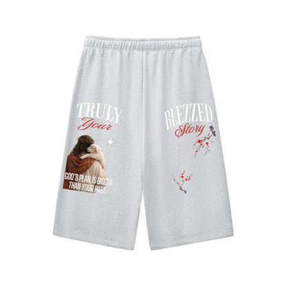 Relaxed Drawstring Three-quarter Sweatpants