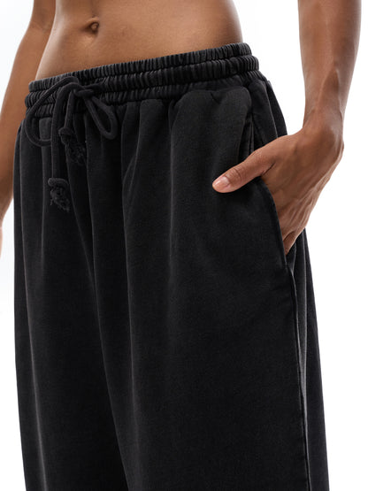 Acid Wash Straight Leg Pants - 360 GSM